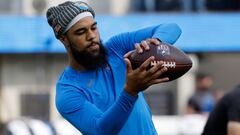 INGLEWOOD, CALIFORNIA - NOVEMBER 12: Keenan Allen #13 of the Los Angeles Chargers warns up before the game against the Detroit Lions at SoFi Stadium on November 12, 2023 in Inglewood, California.   Kevork Djansezian/Getty Images/AFP (Photo by KEVORK DJANSEZIAN / GETTY IMAGES NORTH AMERICA / Getty Images via AFP)