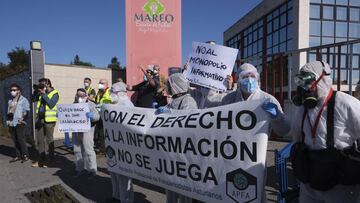 Protesta a las puertas de Mareo contra "el atropello de LaLiga"