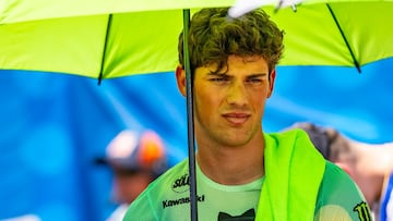 Jorge Prado durante la temporada de Pro Motocross con Kawasaki.