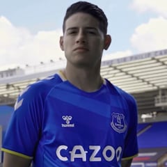 Everton, con James a la cabeza, presenta su nueva equipación