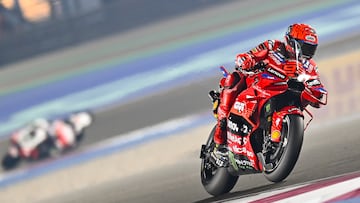 Marc Márquez, con la Ducati en Qatar.
