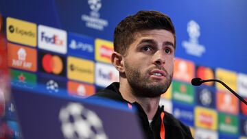 London (United Kingdom), 05/04/2022.- Chelsea's player Christian Pulisic speaks to the media during a press conference at Stamford Bridge in London, Britain, 05 April 2022. Chelsea play Real Madrid in a UEFA Champions League quarter final 1st leg match at Stamford Bridge in London 06 April. (Liga de Campeones, Reino Unido, Londres) EFE/EPA/ANDY RAIN