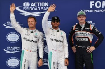 Nico Rosberg, Lewis Hamilton y Nico Hulkenberg gobiernan el podio del GP de Austria.