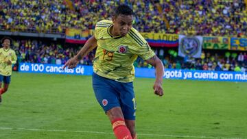 Luis Fernando Muriel en el amistoso entre la Selección Colombia y Panamá antes de la Copa América 2019.