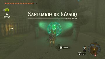 the legend of zelda tears of the kingdom nintendo switch guia santuario ig'asuq