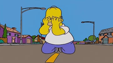 Homero llorando