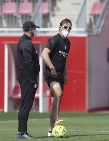 Julen Lopetegui, durante un entrenamiento del Sevilla.