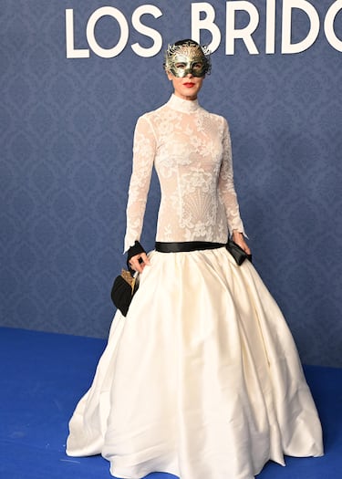 Raquel Sánchez Silva durante el baile de máscaras de la serie 'Los Bridgerton' en Madrid. 
 
 
 