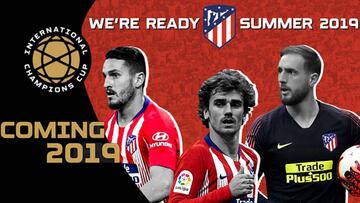Koke, Griezmann y Oblak.