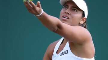 Jessica Bouzas, contra Cristina Bucsa en Wimbledon.