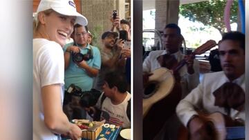 Eugenie Bouchard gets her cake and eats it...happy birthday!