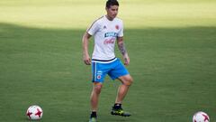 James lidera el primer trabajo de fútbol pensando en Brasil