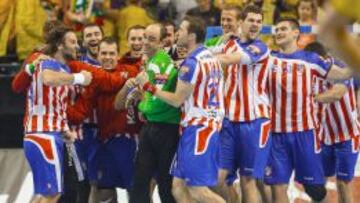 Frente al Fusche, en Berl&iacute;n, reapareci&oacute; Hombrados y fue el jugador que salv&oacute; al Atl&eacute;tico.