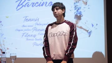 Carla Suárez, en la rueda de prensa en la que anunció su retirada a final de la temporada 2020.