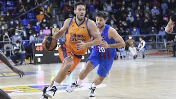 Van Rossom supera a Laprovittola. Un gran Valencia Basket batió al Barça.