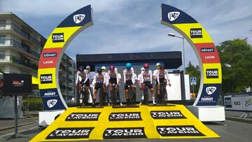 La Selecci¨®n termina segunda en la crono por equipos