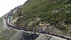 El Tourmalet, durante uno de sus ascensiones en el Tour de Francia