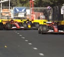 Así fue el choque de Checo Pérez y Carlos Sainz en el GP de Azerbaiyán