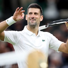 El ‘violinista’ Djokovic explica su celebración en Wimbledon: “Fue por mi hija”