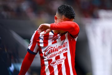    Fernando Beltran of Guadalajara during the Play-In round match between Guadalajara and Atlas as part of the Liga BBVA MX, Torneo Apertura 2024 at Akron Stadium on November 21, 2024 in Guadalajara, Jalisco, Mexico.