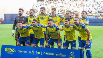 Once del Cádiz CF para medirse al Córdoba en la jornada 15 de la Liga Hypermotion.