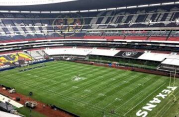 Así el Estadio Azteca a dos días del Monday Night Football