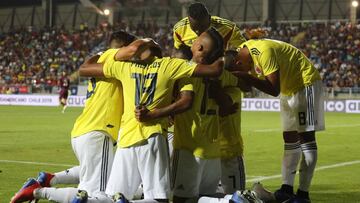 Festejo de la Selección Colombia tras clasificar al Mundial Sub 20