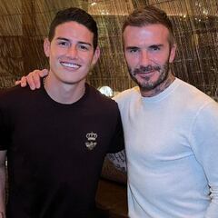 James y David Beckham, juntos en Qatar