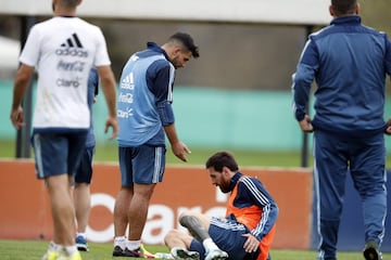 Sergio Agüero y Leo Messi.