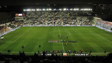 Panor&aacute;mica del estadio de Vallecas.