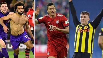 Los jugadores de la jornada en Europa: Salah, Lewandowski y Deulofeu