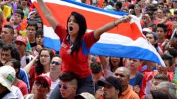 EUFORIA. La afición costarricense se volcó con su selección.