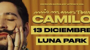Camilo en Argentina 2021: día, hora y precios de las entradas del show en el Luna Park