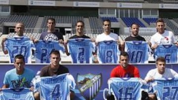 <b>DIEZ MALAGUEÑOS. </b>De izquierda a derecha, arriba: Manolo Gaspar, Juanito, Jesús Gámez, Fernando, Apoño e Iván. Abajo: Juanmi, Manu, Edu Ramos y Portillo.