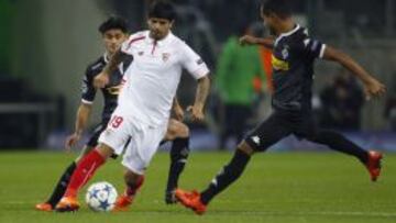 Banega, ante el Borussia de Moenchengladbach