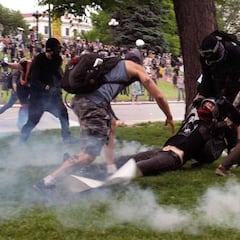 Así se viven las protestas en USA: incendios, destrozos, golpes