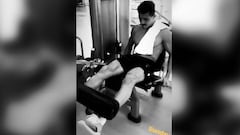 Alexis mostró su rutina de ejercicios para superar la lesión