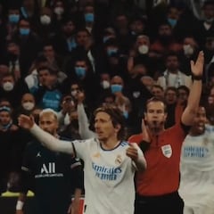 Sale una nueva toma del pitido final del Madrid-PSG: madridistas, admiren lo de Modric
