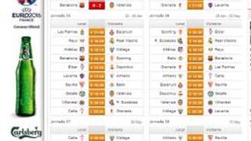 Calendario de Liga BBVA : Jornada 33