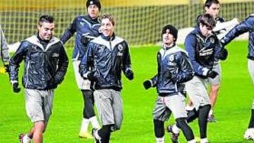 <b>ÚLTIMA PRUEBA. </b>El Submarino se ejercitó ayer por la tarde en El Madrigal en una sesión en la que Valverde terminó de perfilar el once para esta noche.