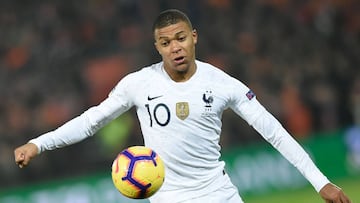 Mbappé, durante el último partido de Francia frente a Holanda.