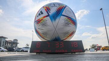 The giant version of the FIFA World Cup Qatar 2022 Official Match Ball Al Rihla