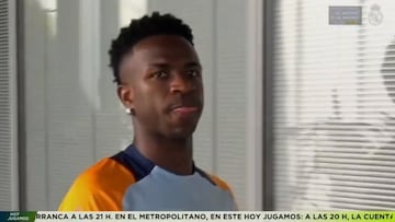 El gesto de Vinicius a la cámara de RMTV que se ha hecho viral entre el madridismo antes del derbi