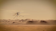 FILE PHOTO: Ingenuity Mars Helicopter flies over Mars in an undated illustration provided by Jet Propulsion Laboratory in Pasadena, California. NASA/JPL-Caltech/Handout via REUTERS.  THIS IMAGE HAS BEEN SUPPLIED BY A THIRD PARTY./File Photo