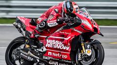 Ducati Team&#039;s  Italian rider Danilo Petrucci steers his bike during the first day of the 2019 MotoGP pre-season testing at the Sepang International Circuit in Sepang on February 6, 2019. (Photo by Mohd RASFAN / AFP)