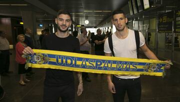 Toledo y Calleri, felices por firmar a su llegada a Las Palmas