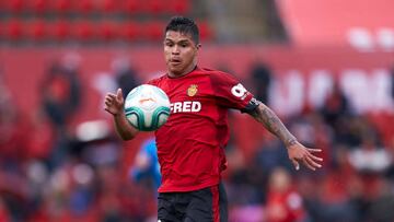 MALLORCA, SPAIN - JANUARY 19: Cucho Hernandez of RCD Mallorca in action during the Liga match between RCD Mallorca and Valencia CF at Iberostar Estadi on January 19, 2020 in Mallorca, Spain. (Photo by Quality Sport Images/Getty Images)