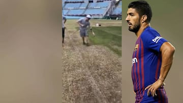 El vídeo del césped del Estadio Centenario que ha provocado el enfado de Luis Suárez