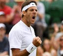 Del Potro sufre para avanzar y Djokovic casi ni se esfuerza