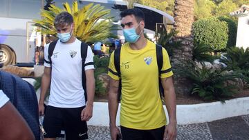 Dani Martín, a su llegada al hotel de concentración.